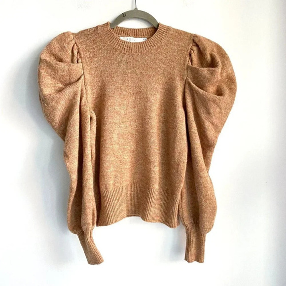 NEW ASTR the Label Puff Sleeve Wool Blend  Pullover Sweater XS - Picture 5 of 8